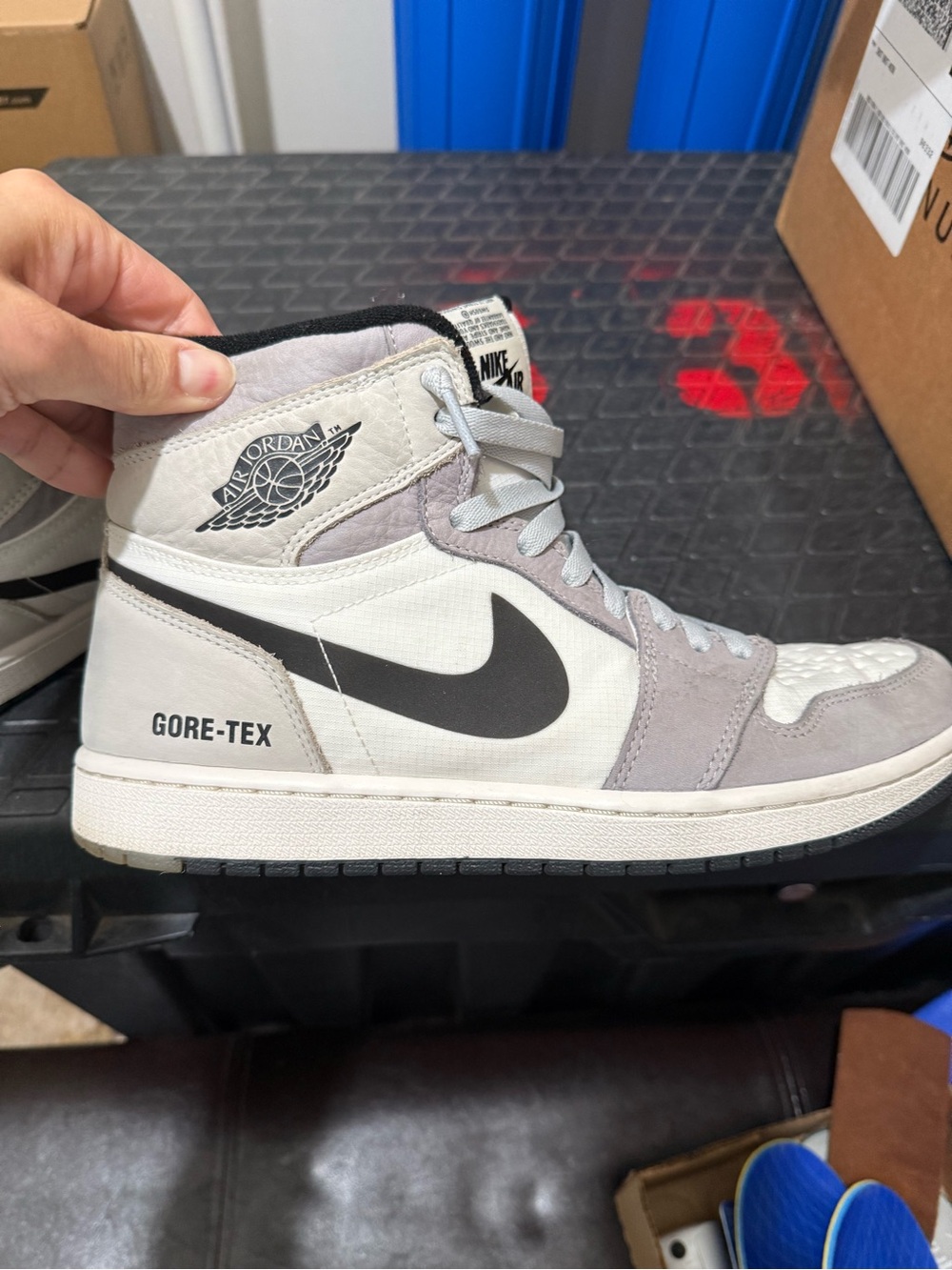 RARE💮Nike Air Jordan 1 GORE-TEX High Top - White, Gray & Black
